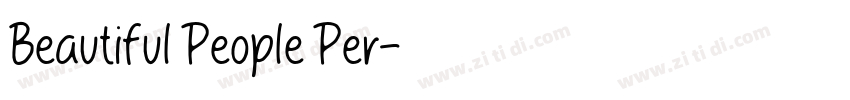 Beautiful People Per字体转换